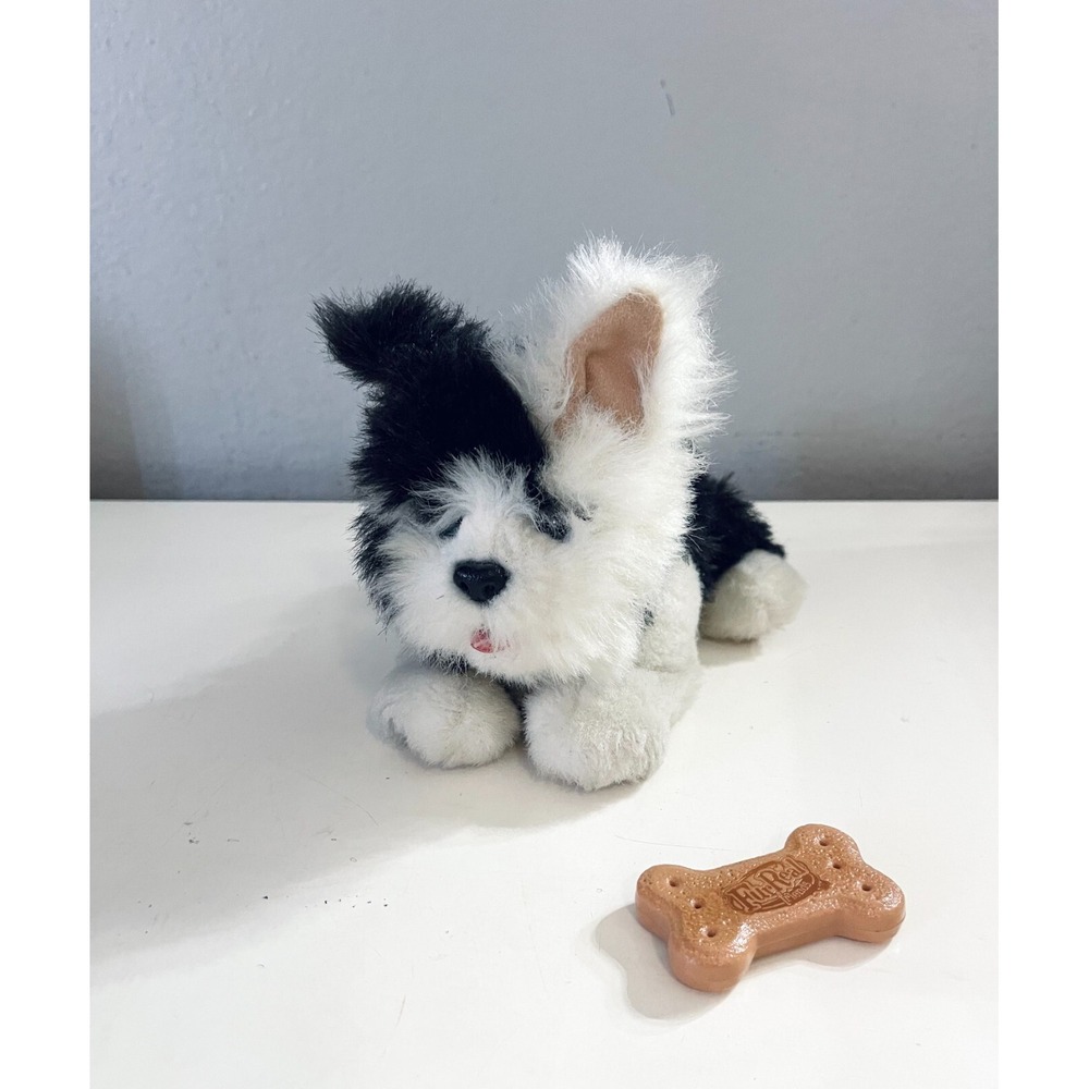 Furreal Puppy Tuggin Pup Black And‎ White Dog 9" Tugs Animated Dog